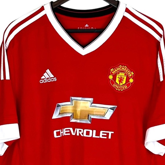 Manchester United Adidas Chevrolet Jersey Red Climacool Mens XXL Soccer  RN#88387